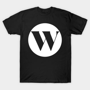 W (Letter Initial Monogram) T-Shirt